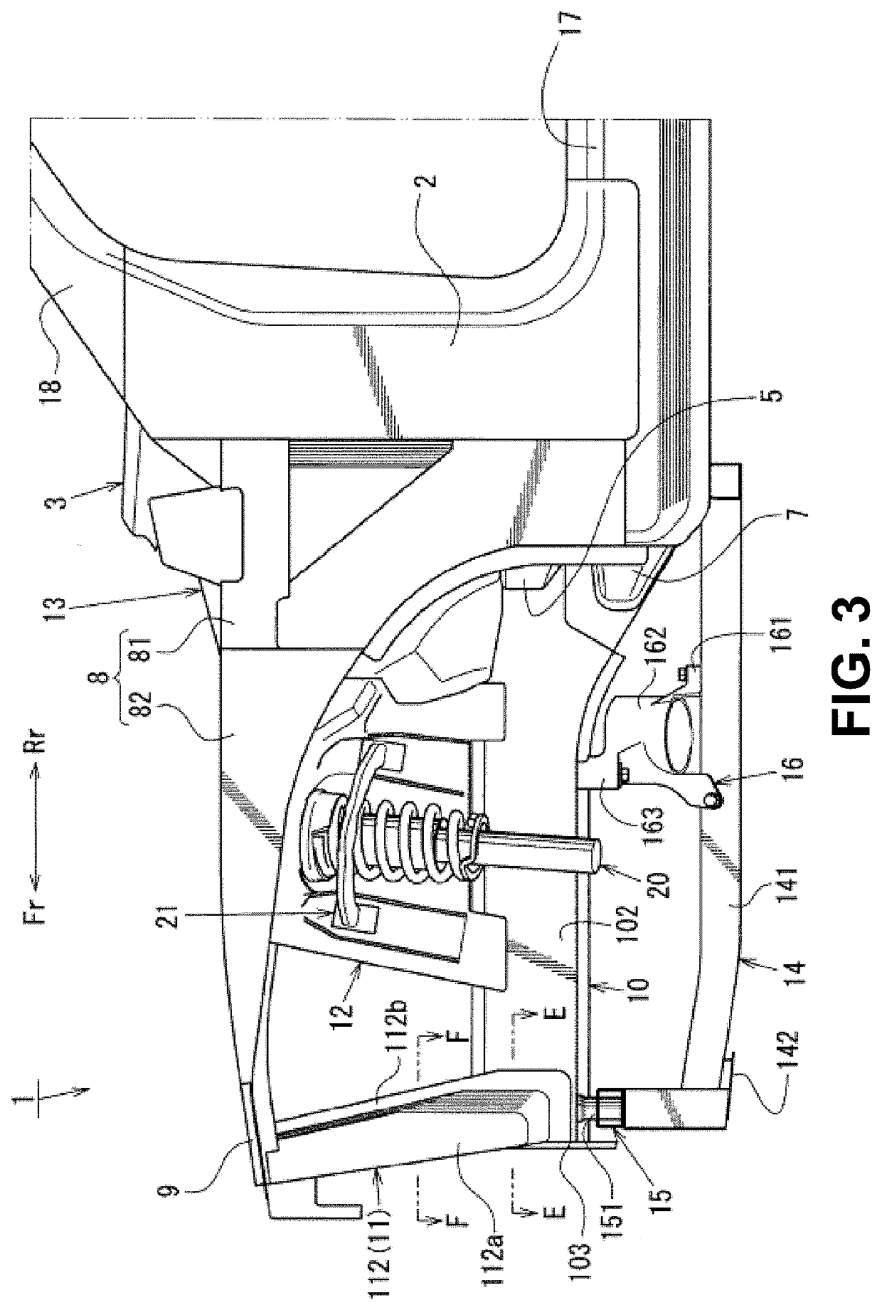 Front body structure of vehicle