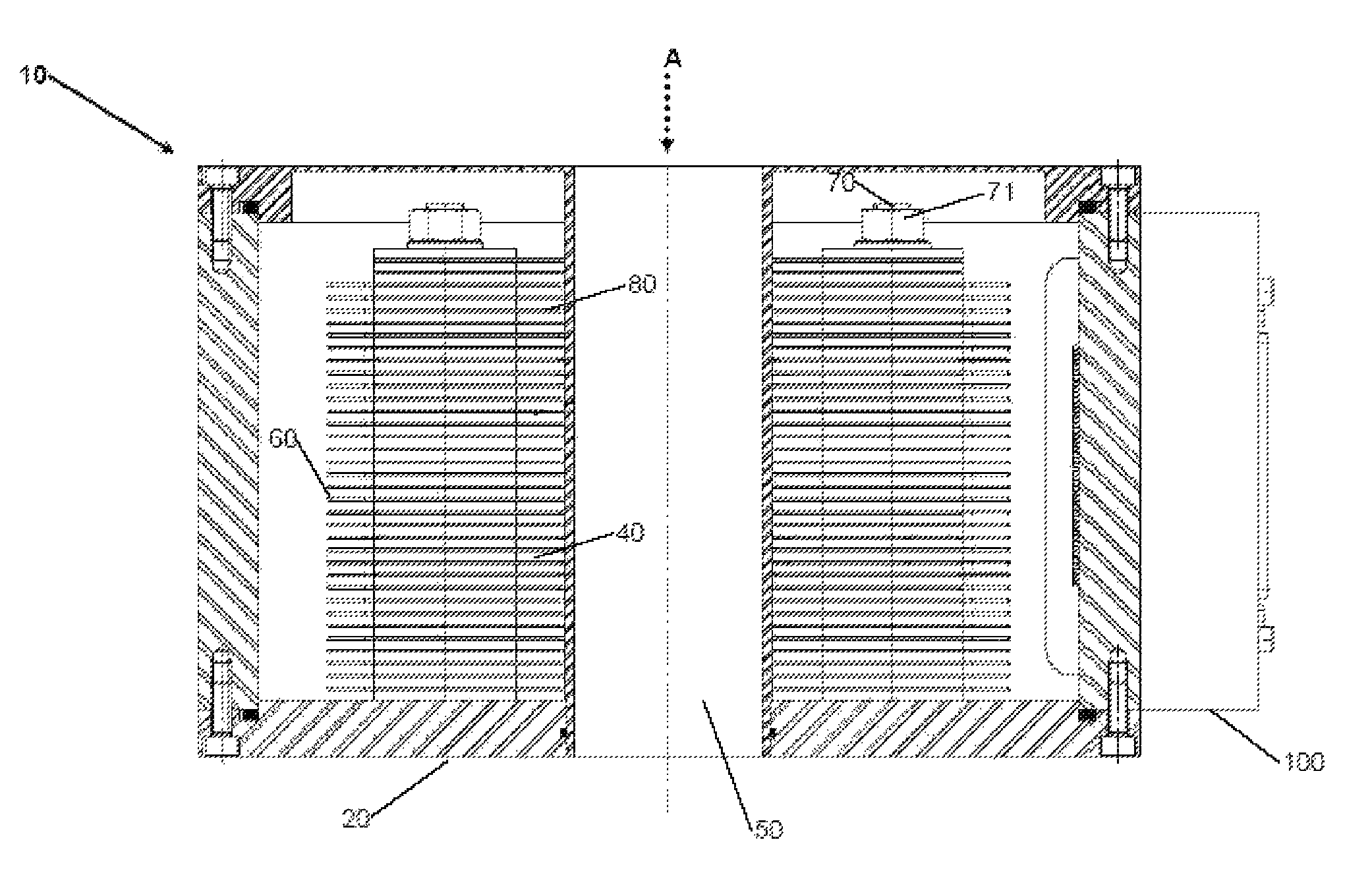 Device and method for online quality assurance in hadron therapy