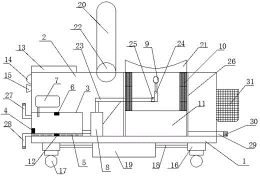 Sitting type constant-temperature and constant-pressure washing device for urinary surgery