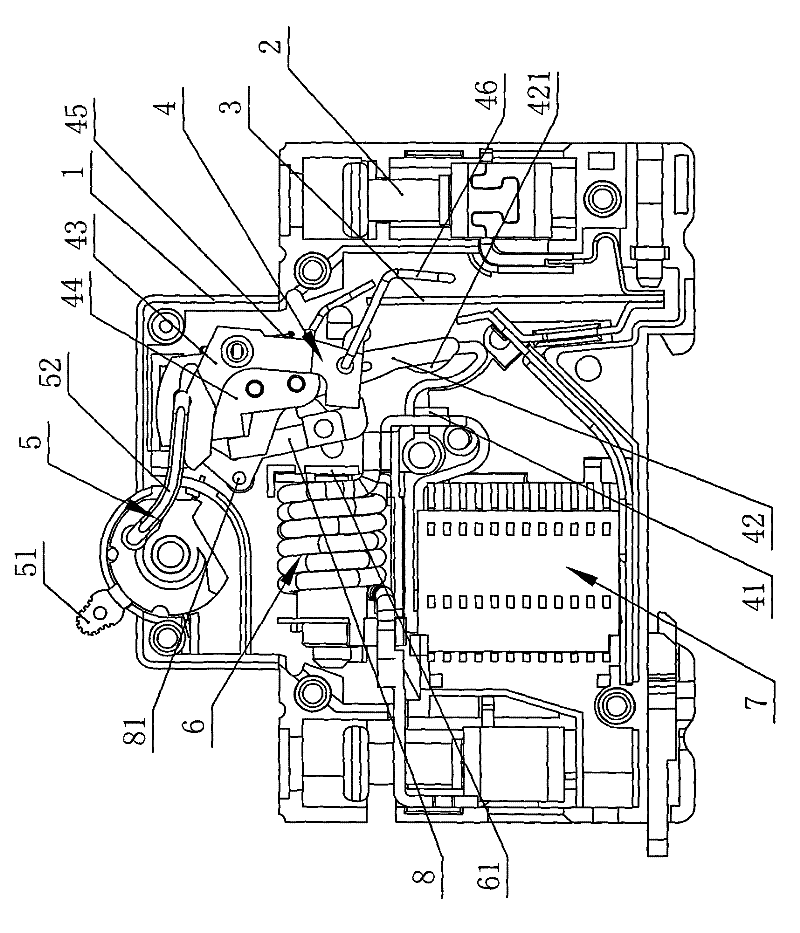 A quick trip circuit breaker