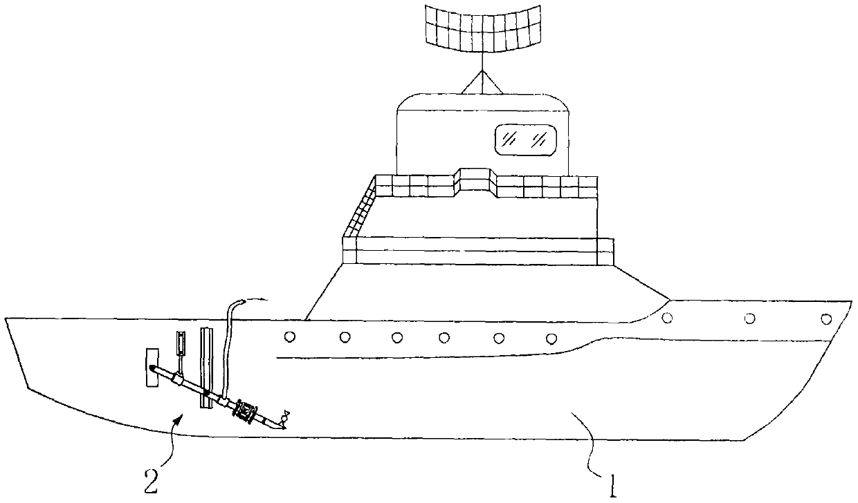 A scientific research ship for continuous sampling of deep sea surface water