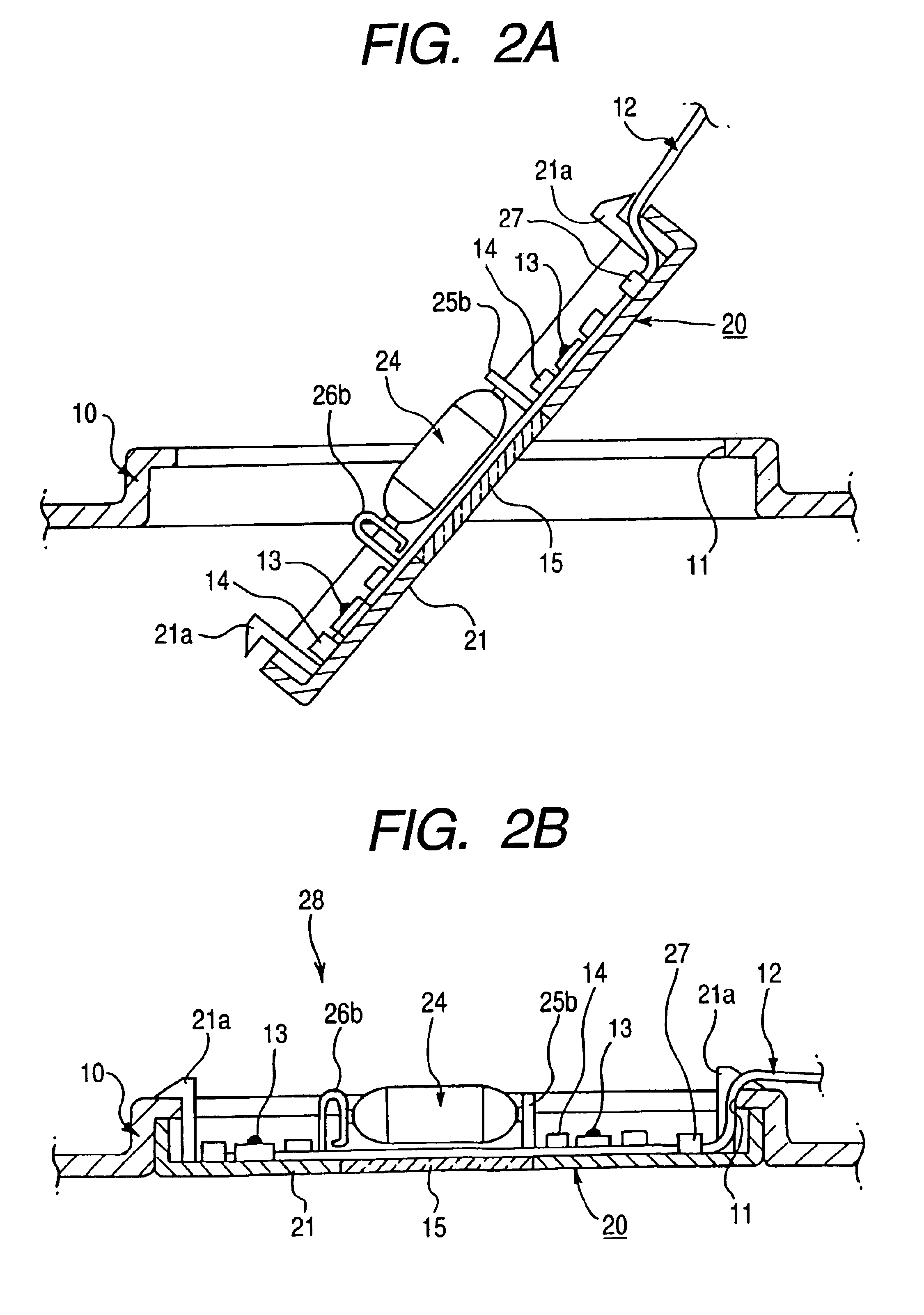 Lamp unit assembling method and lamp unit mounting structure