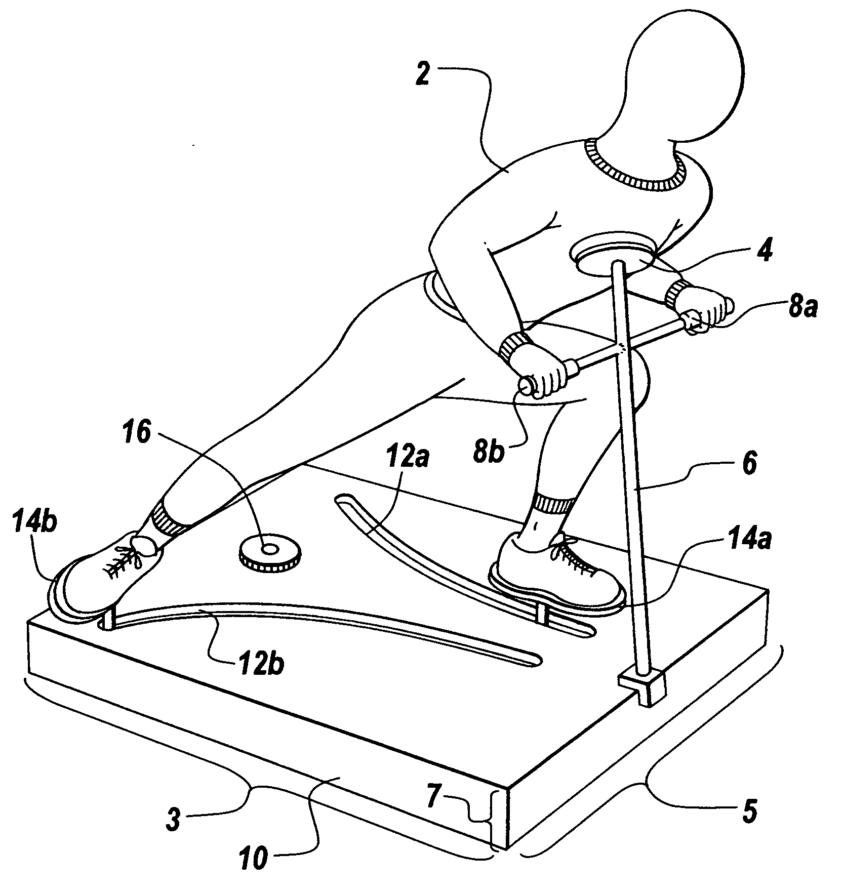 Ice skating training apparatus for playing hockey