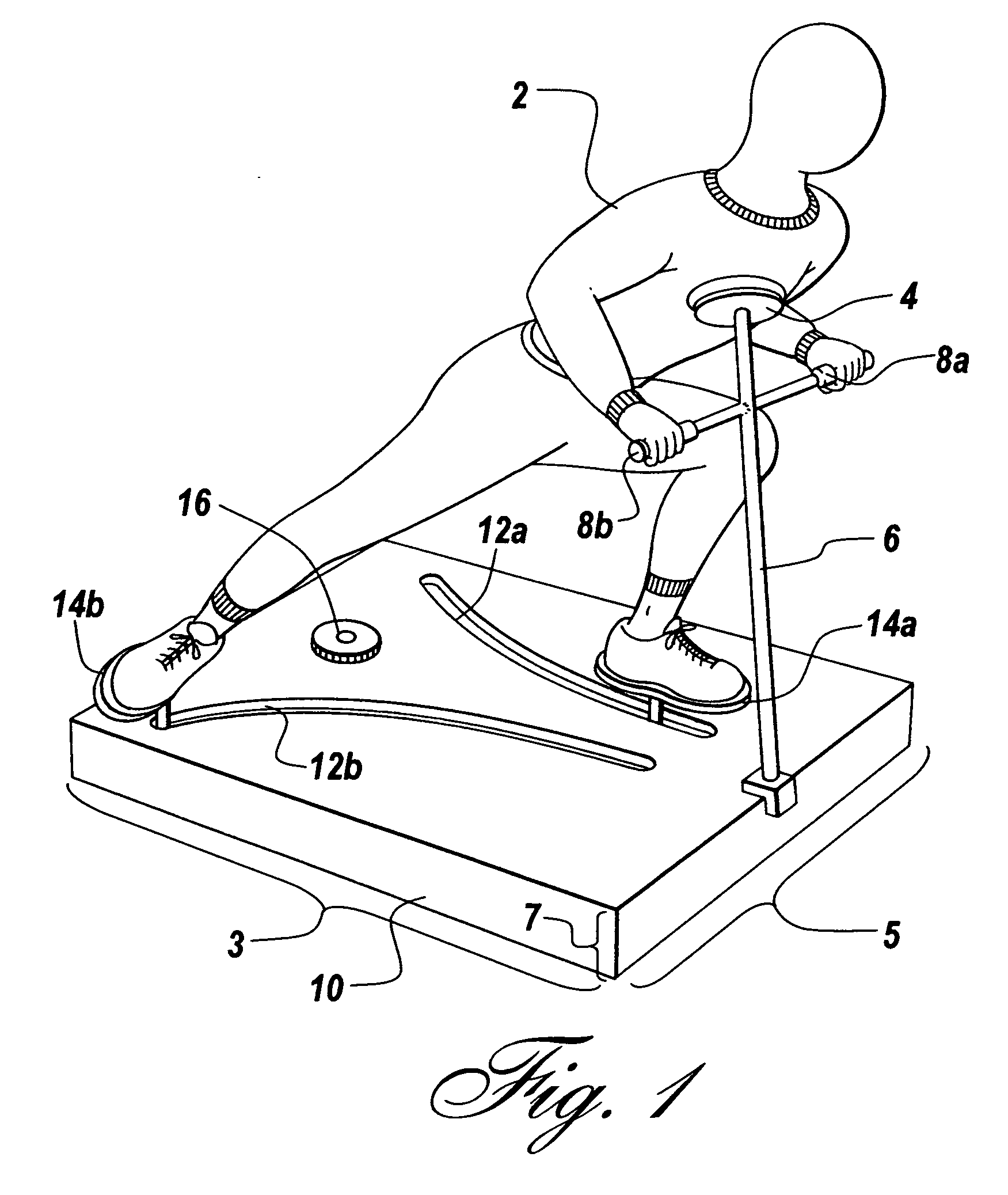 Ice skating training apparatus for playing hockey