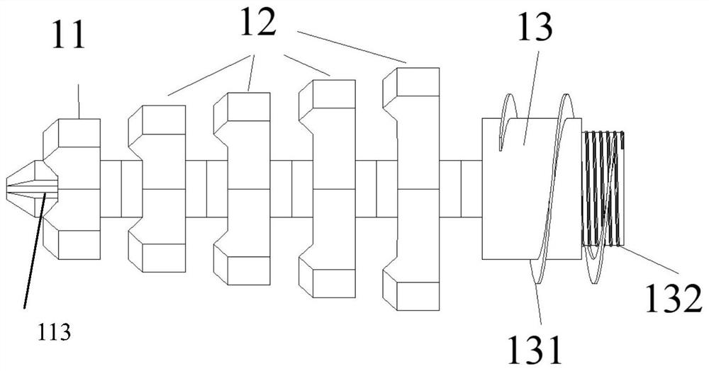 Variable diameter pyramid-type drilling powder discharge and pressure relief device