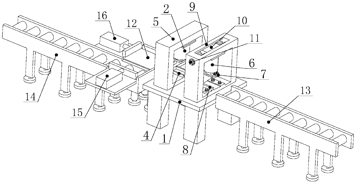 Hot-rolling forklift cross beam profile steel distortion straightening device and system