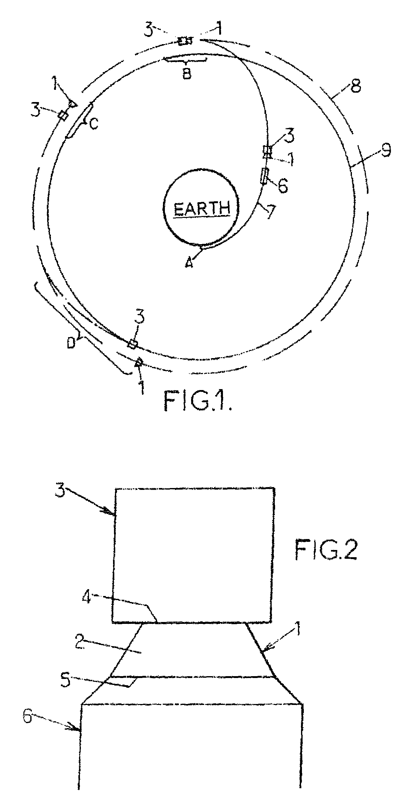 Method of launching into operational orbit an artificial satellite and associated propulsion device