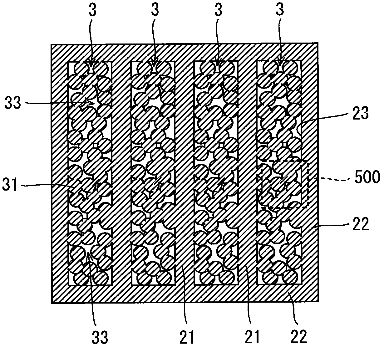 Shock absorbing structure and method of manufacturing same