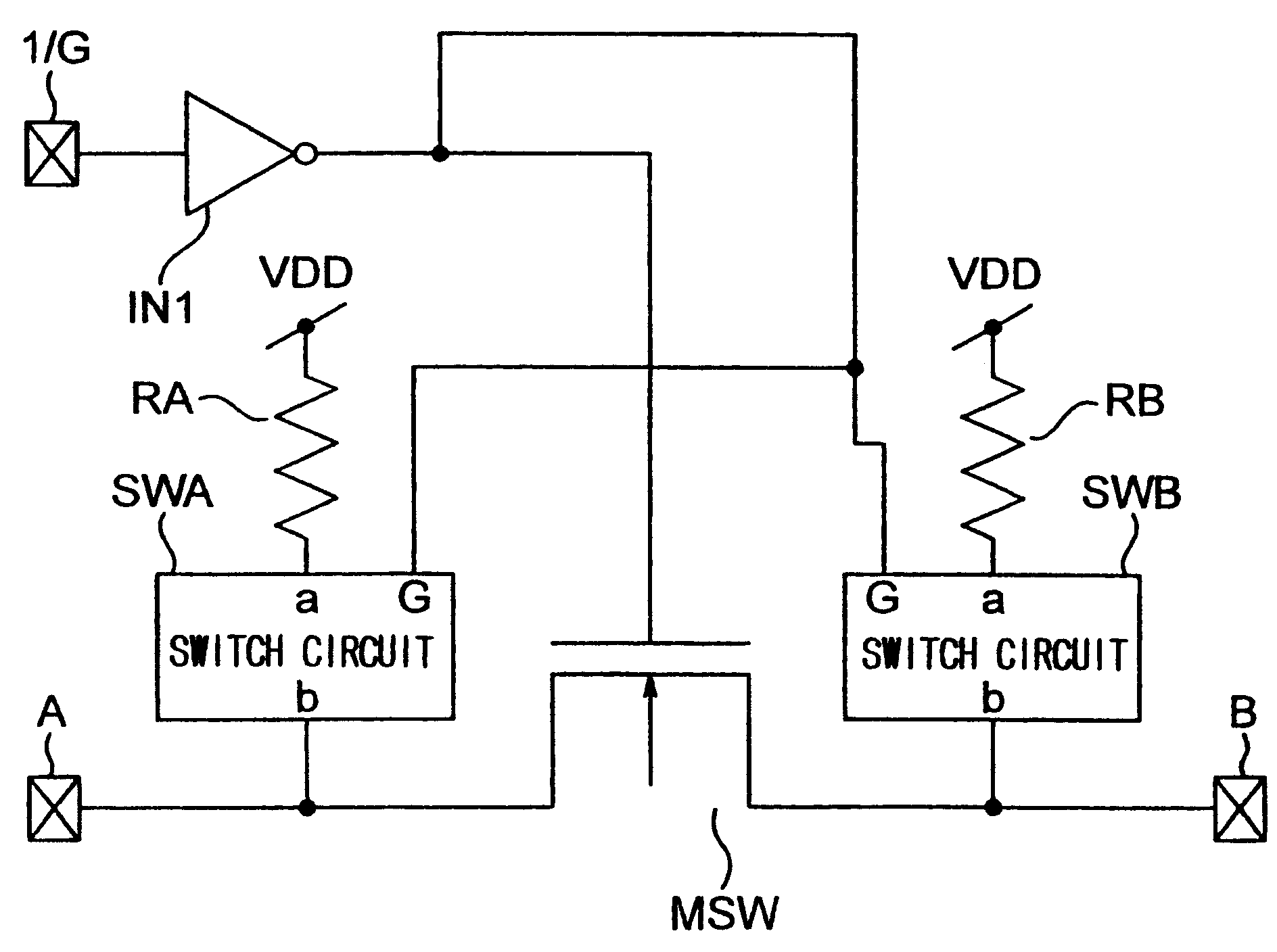 Bus switch circuit and interactive level shifter