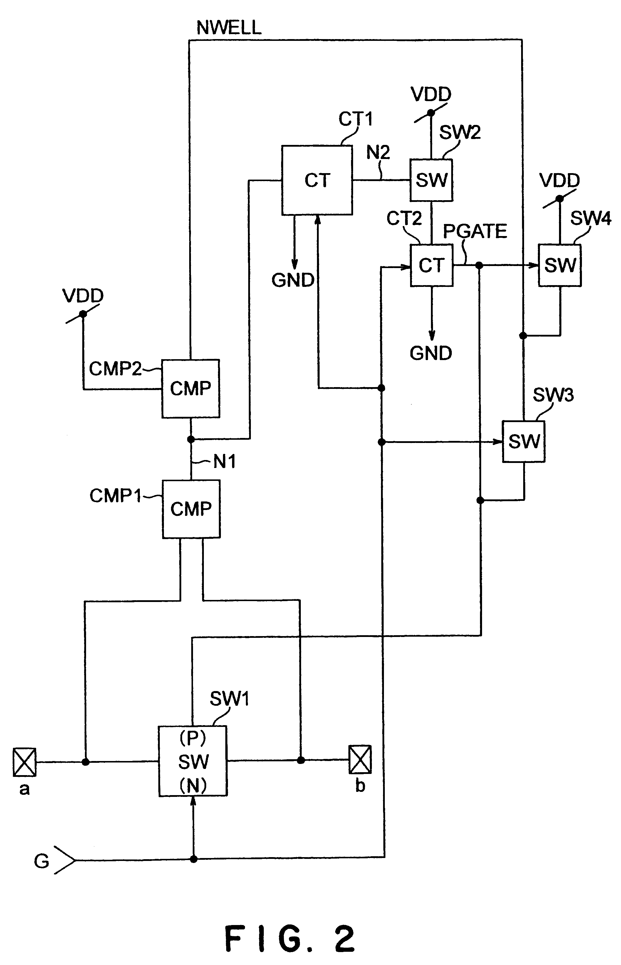 Bus switch circuit and interactive level shifter