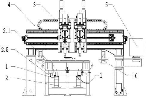 Magnetic-suspension rail processing machine