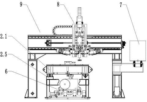 Magnetic-suspension rail processing machine