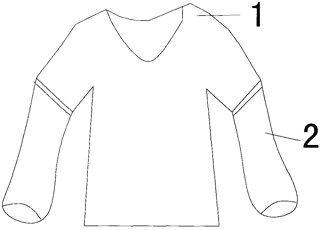Long-sleeve shirt with good drapability and removable sleeves