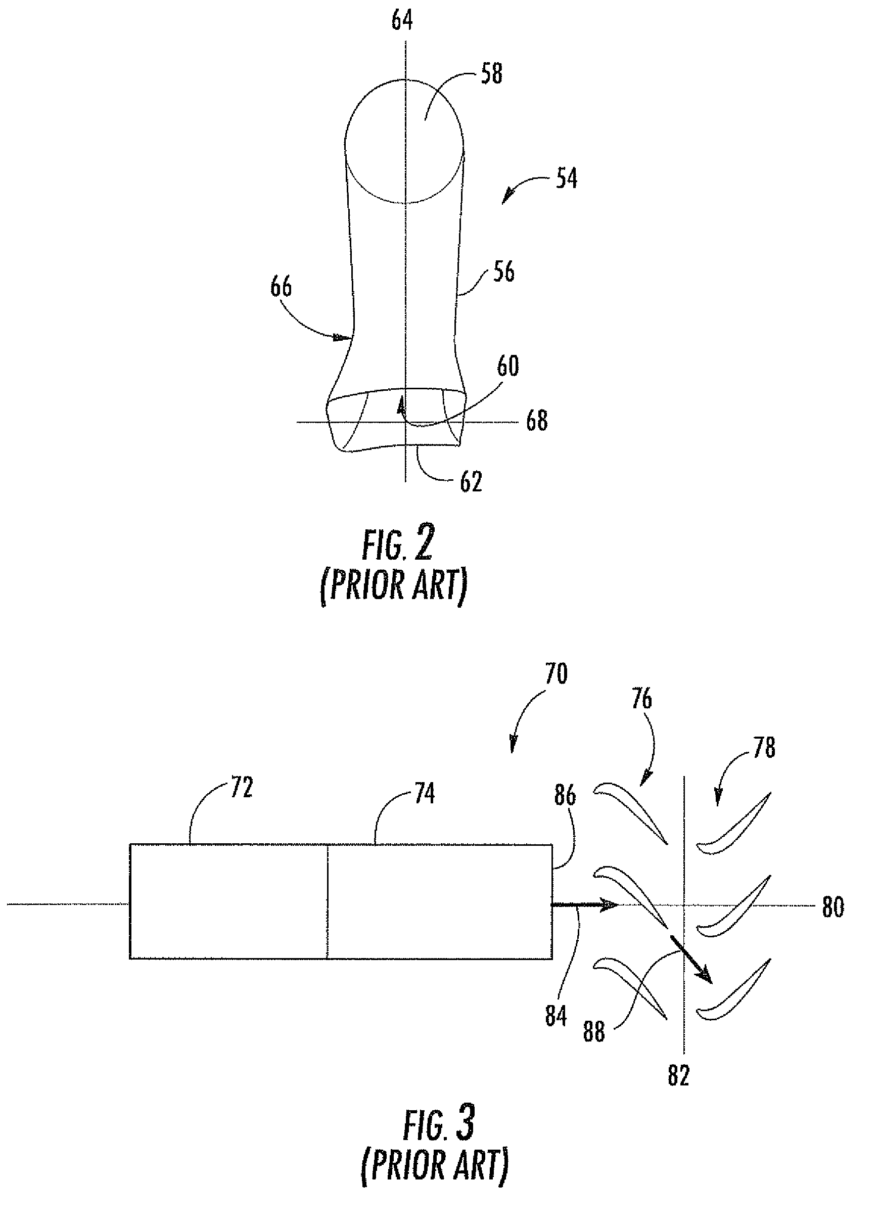Transition with a linear flow path for use in a gas turbine engine