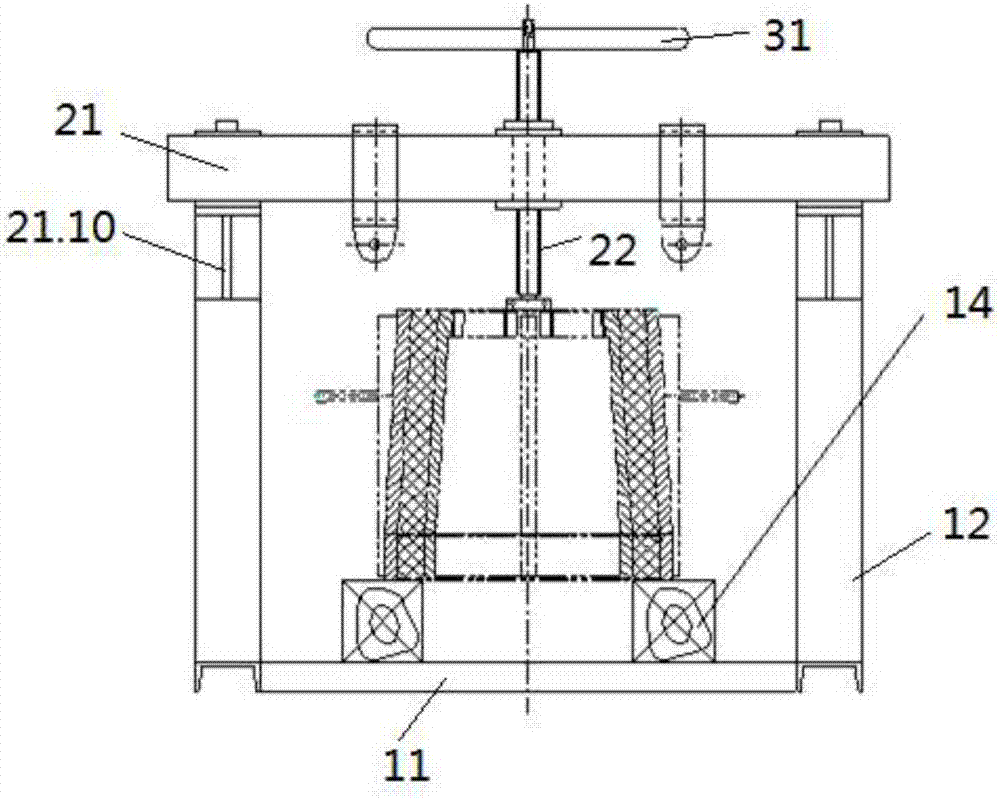 Foaming forming demoulding device for annular structural piece