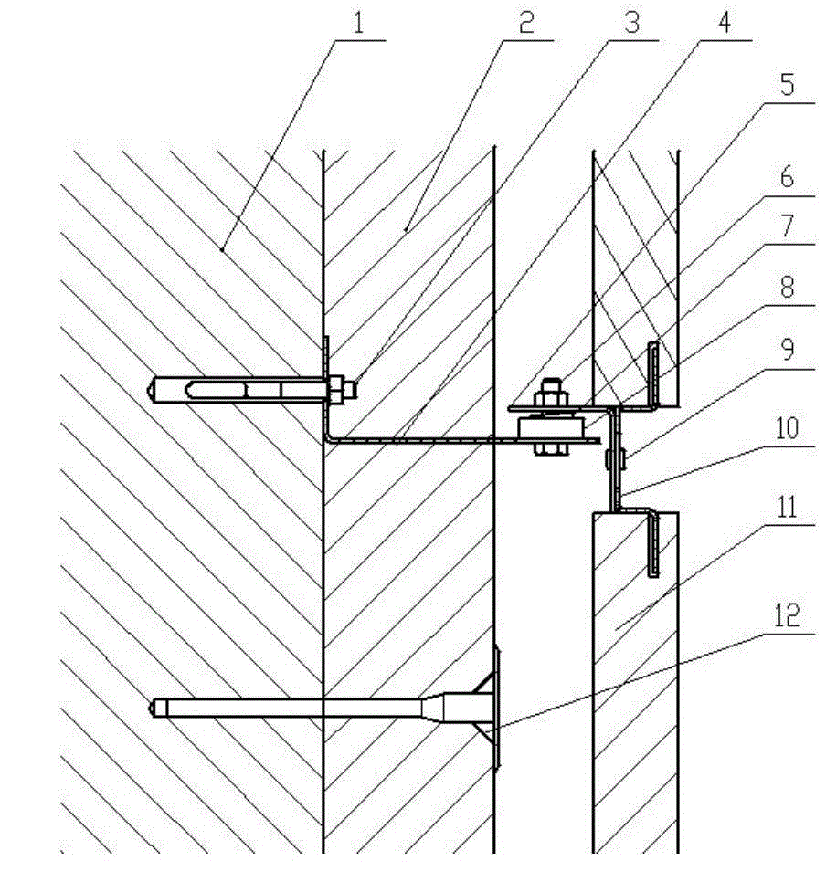 Assembly external wall heat insulation system and assembly method of assembly external wall heat insulation system