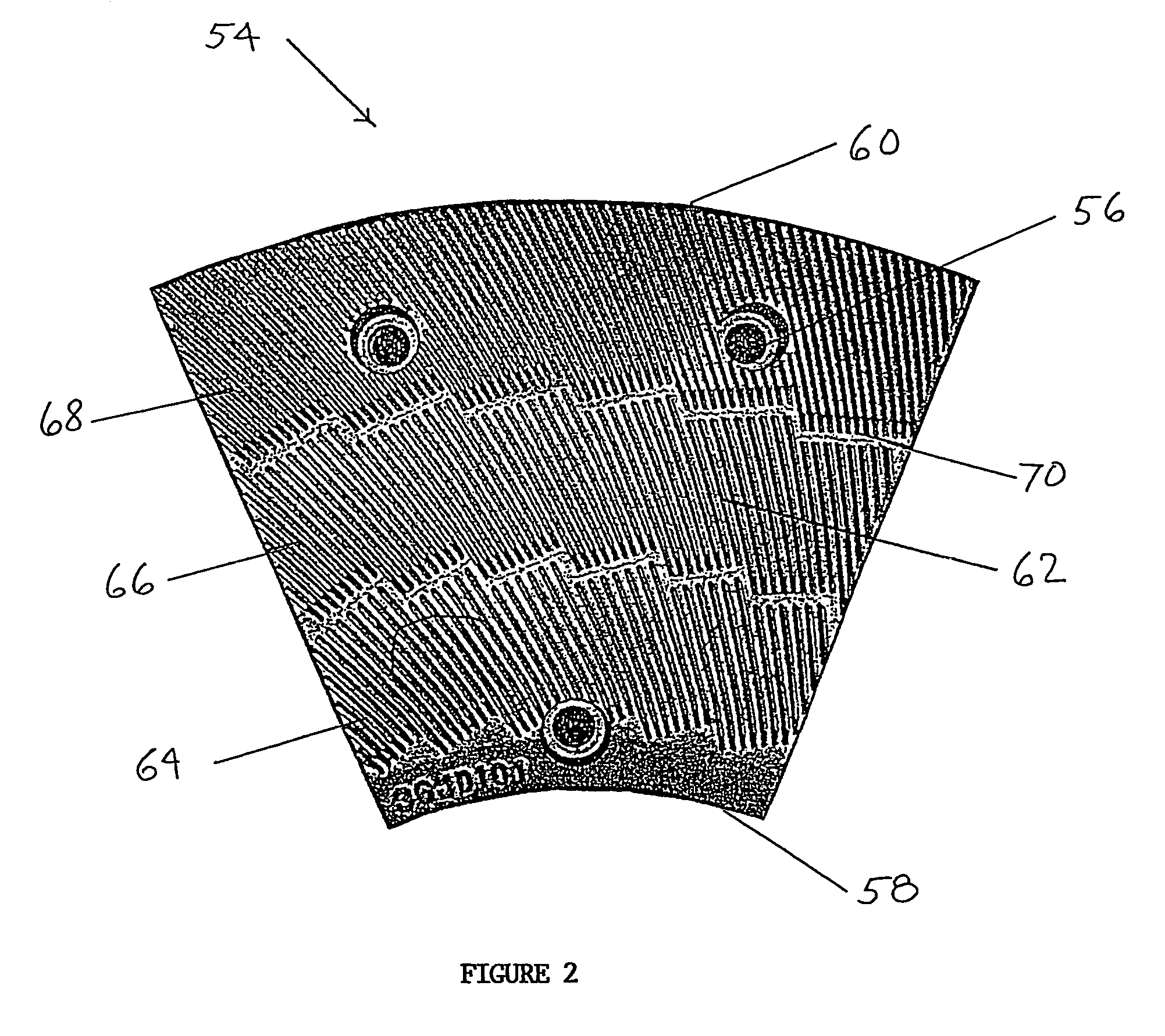 Refiner plates with logarithmic spiral bars