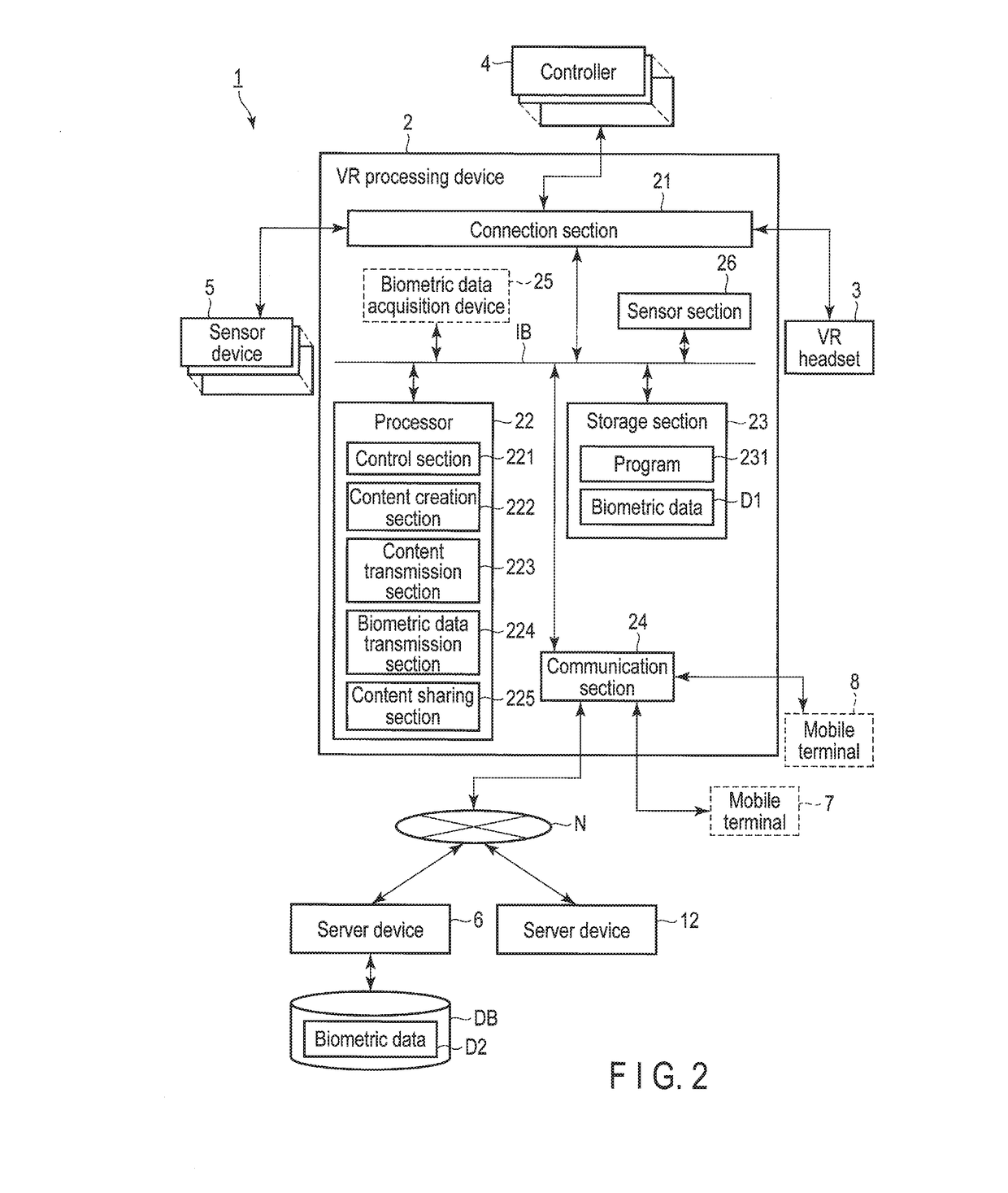 Virtual reality system and information processing system