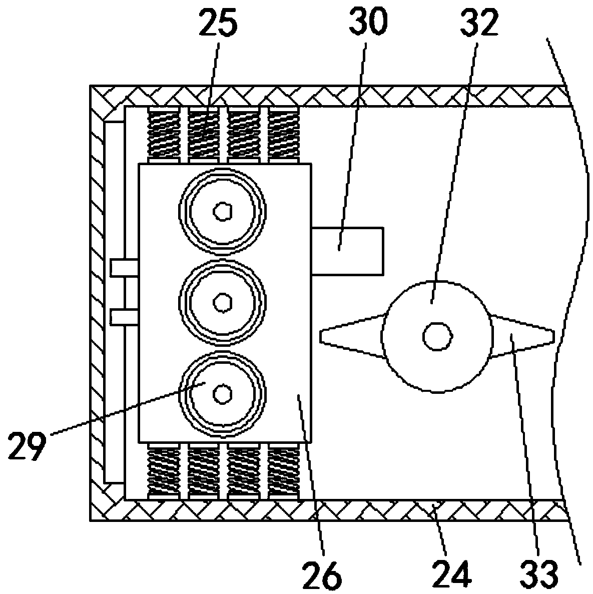 Reciprocating type mowing device for agricultural planting