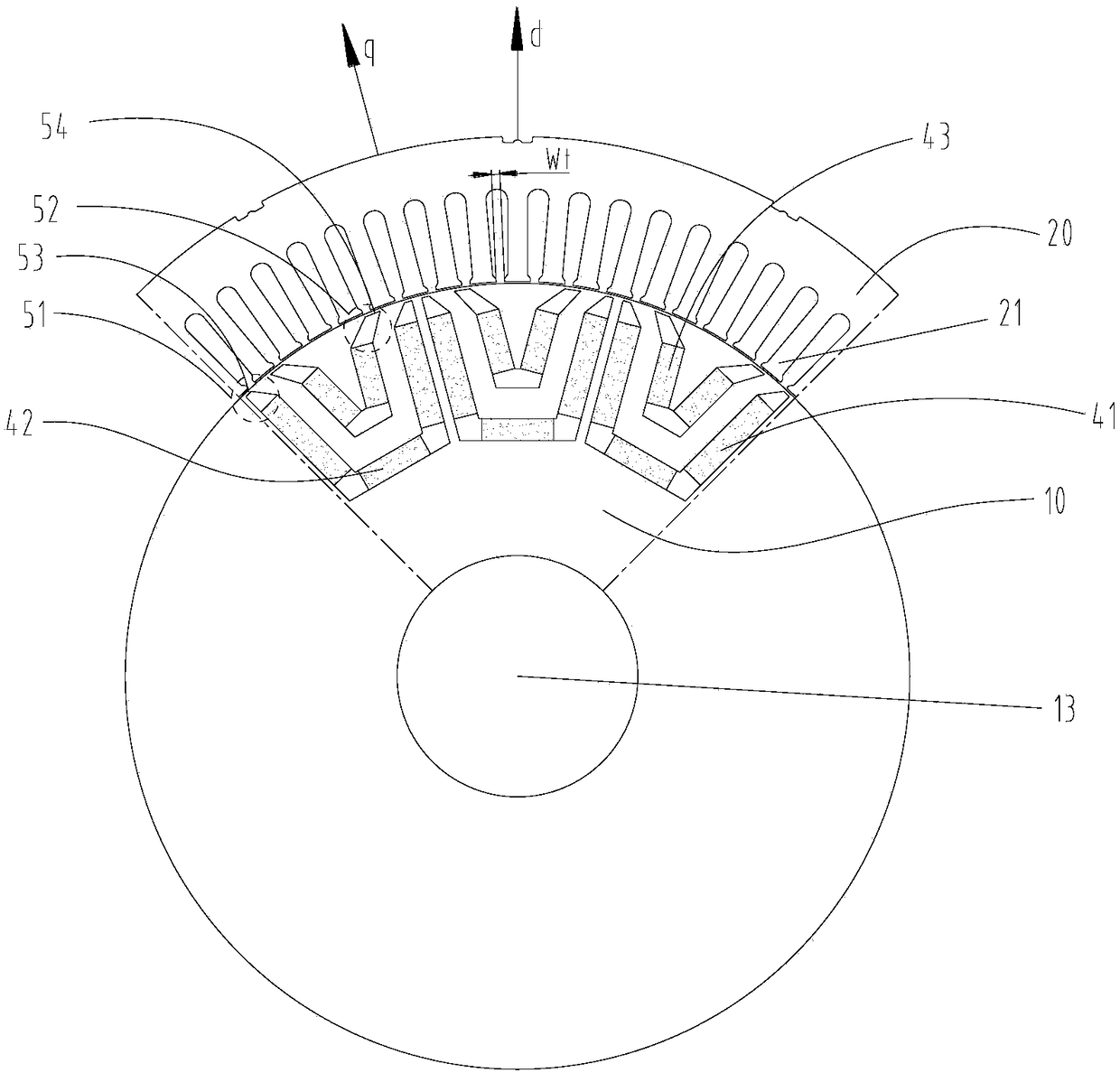 Rotor structure, permanent magnet auxiliary synchronous reluctance motor and electric vehicle