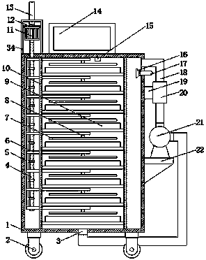 Dry fermentation apparatus with turning function for tea processing