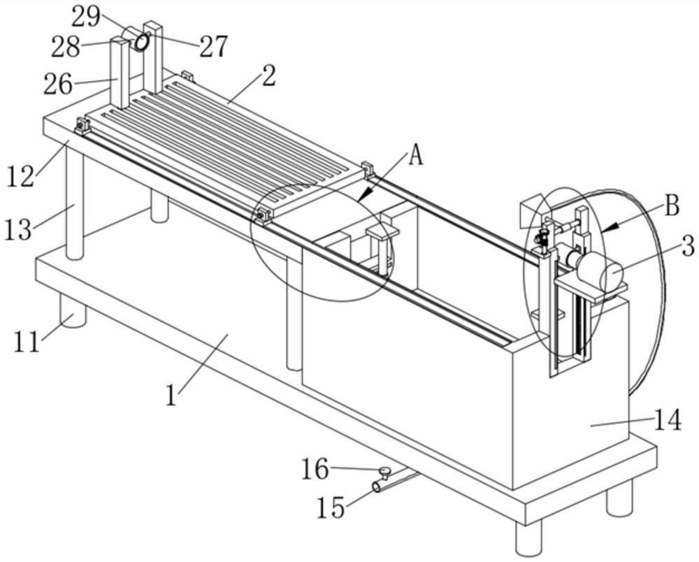 Steam turbine rotor descaling box and descaling method thereof