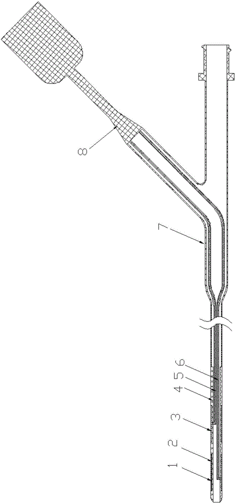 Radiofrequency ablation bipolar catheter and treatment device with same