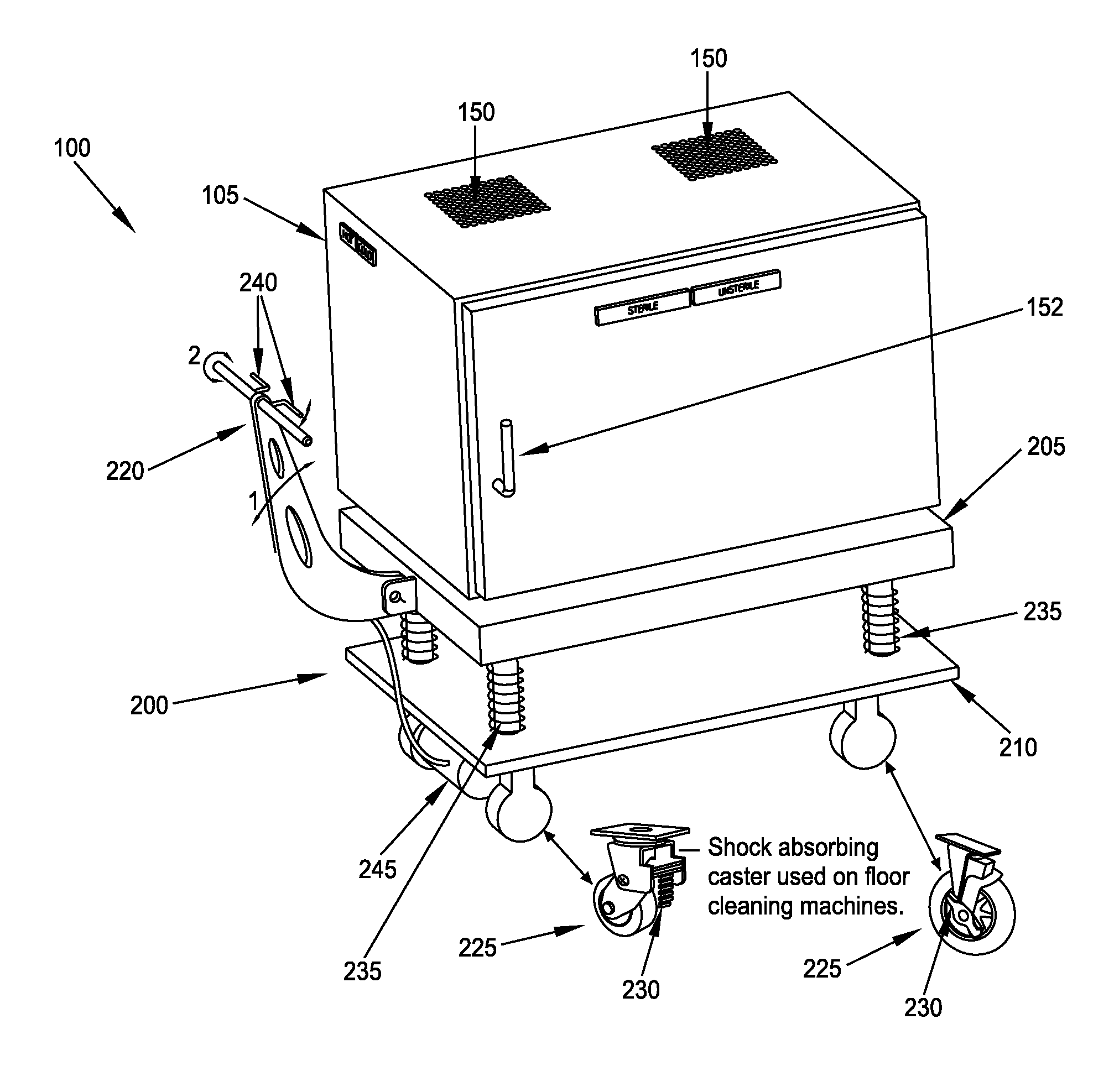 Mobile sterilization apparatus and method for using the same