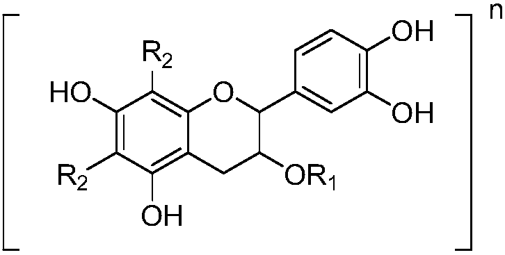 Composition containing procyanidine for relieving asthenopia