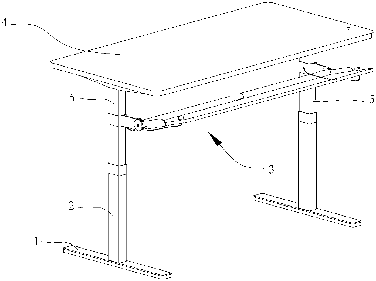 Lifting table with lifting frame