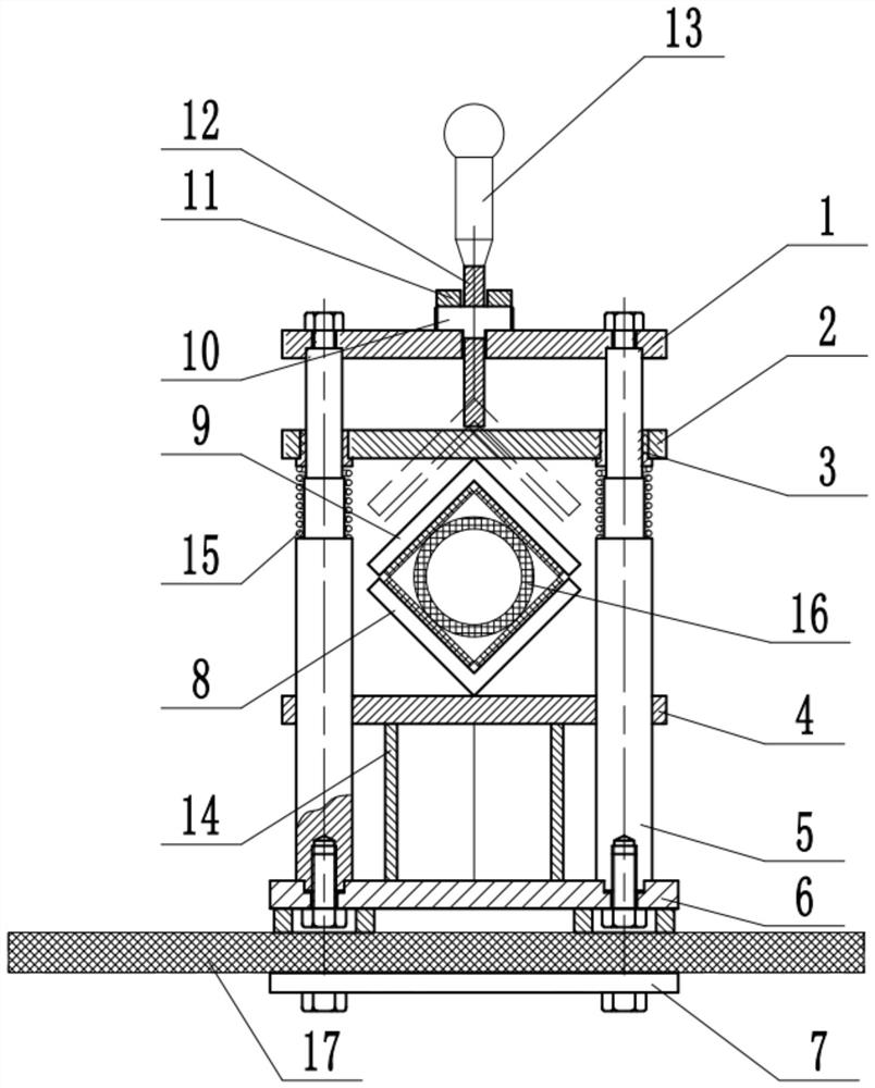 Special tool for clamping PVC (polyvinyl chloride) pipe