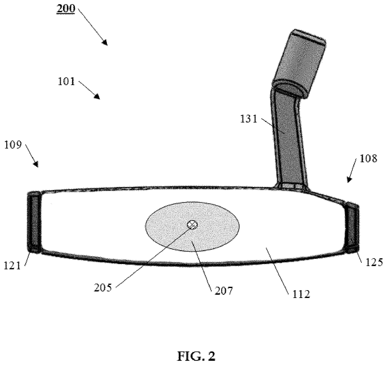 Stable golf putter head with enhanced moment of inertia