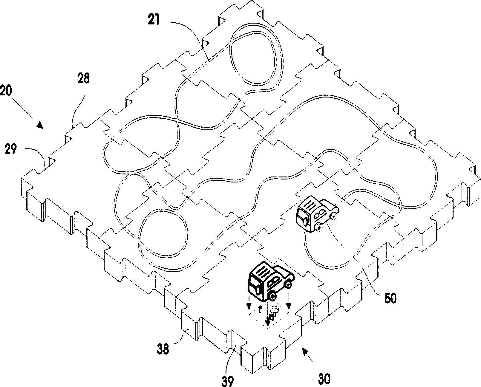 Component unit of chargeable rail toy car and method of obtaining working power source