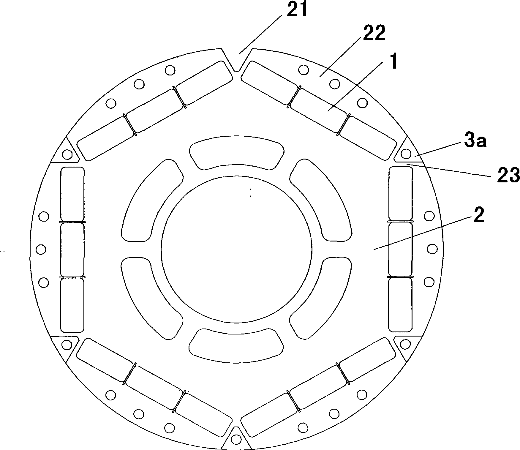 Rotor of high-power permanent magnet motor and permanent magnet synchronous wind-driven generator using same