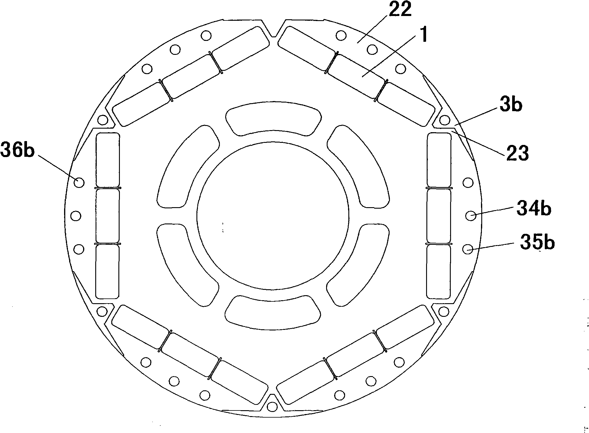 Rotor of high-power permanent magnet motor and permanent magnet synchronous wind-driven generator using same