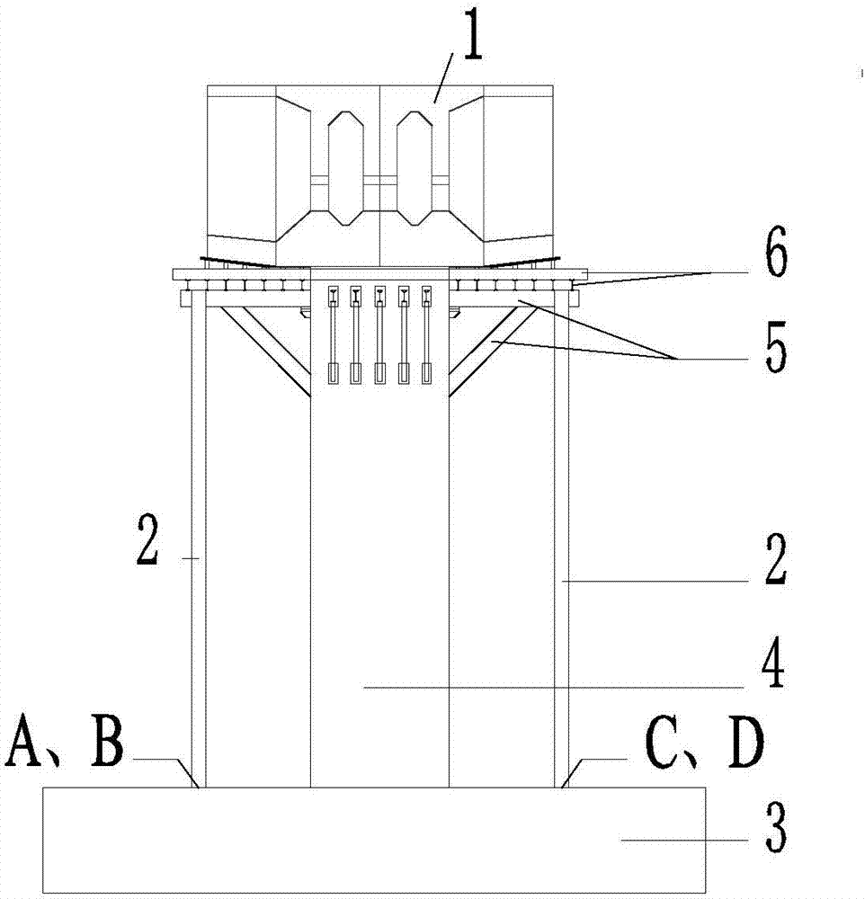 Bracket for construction of zero-block with over-width and low-pier box beam and construction method