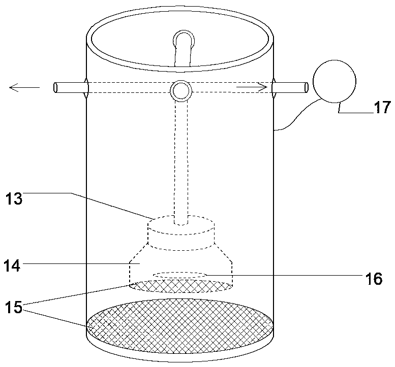 Sealed inflatable upwelling culture device for intermediate culture of bivalve mollusks and culture method thereof