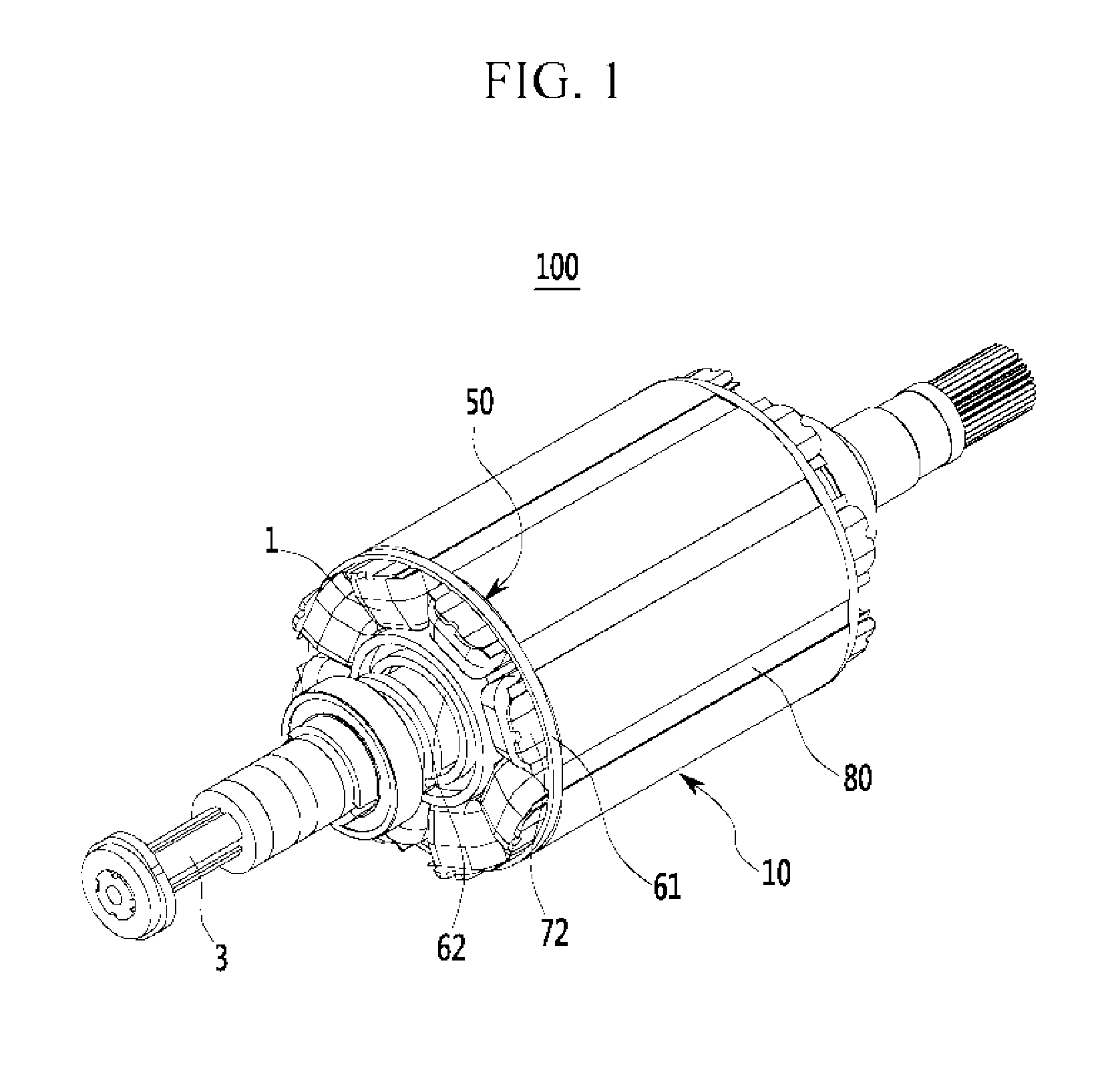 Rotor structure of wound rotor driving motor