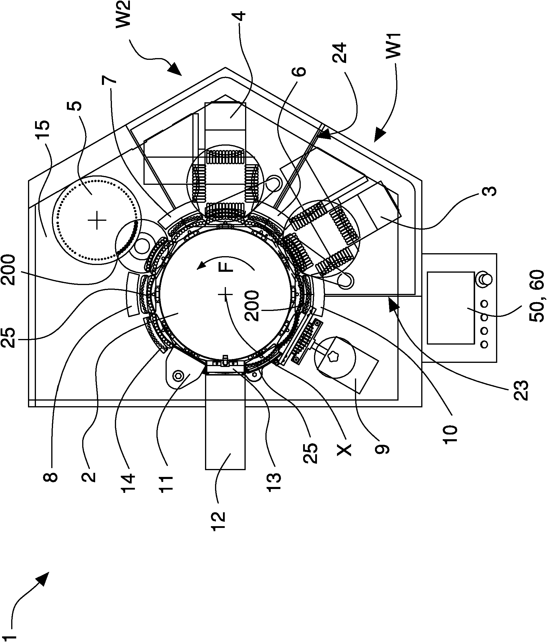 Machine and method for filling and checking capsules