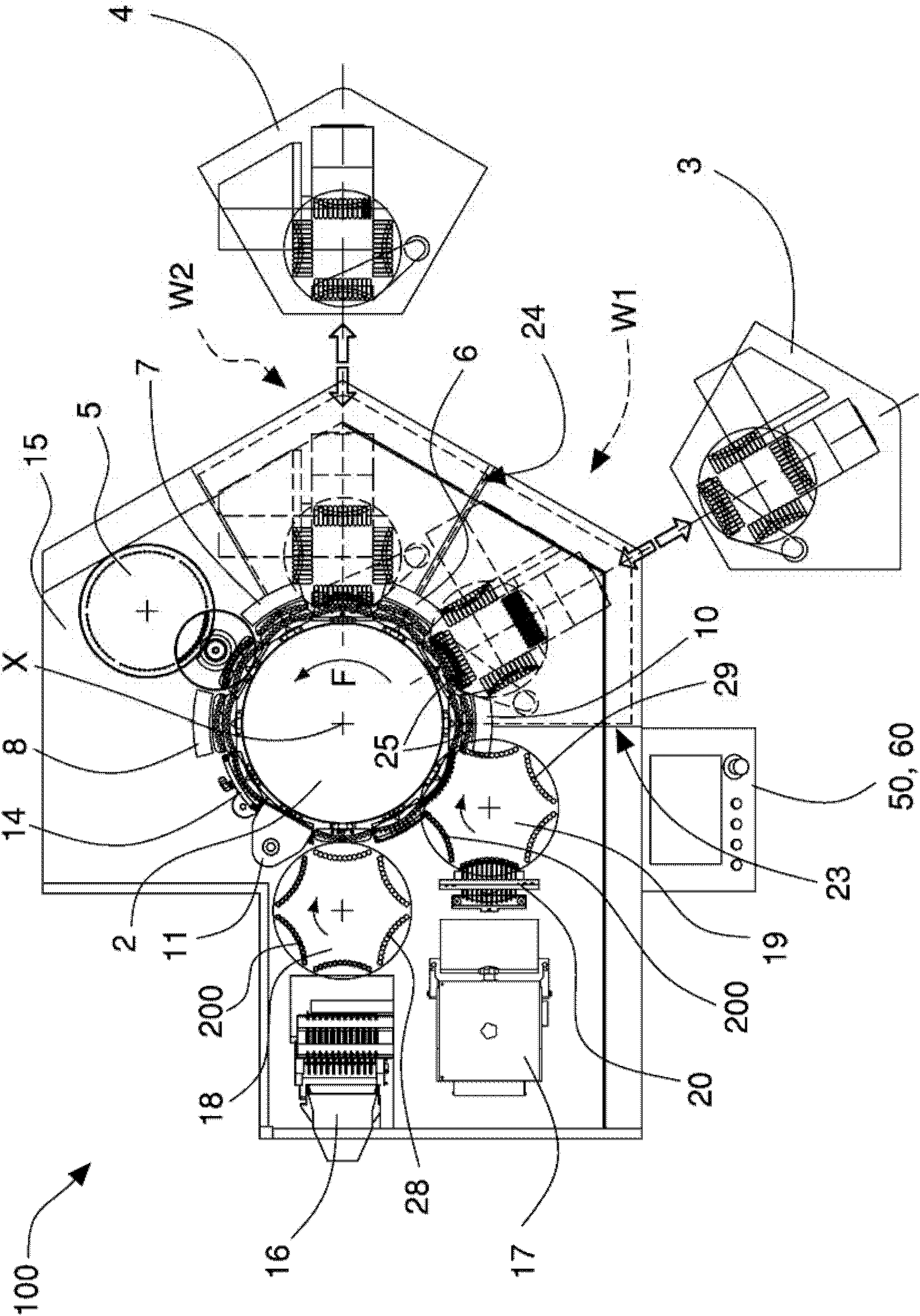 Machine and method for filling and checking capsules