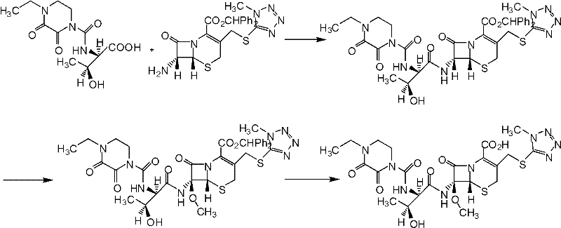 Synthesis method of cefbuperazone