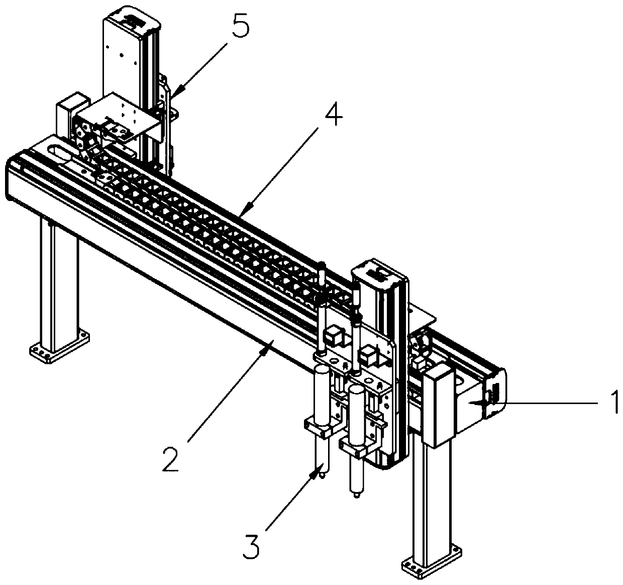 Mechanical arm mounting device used for gear frame