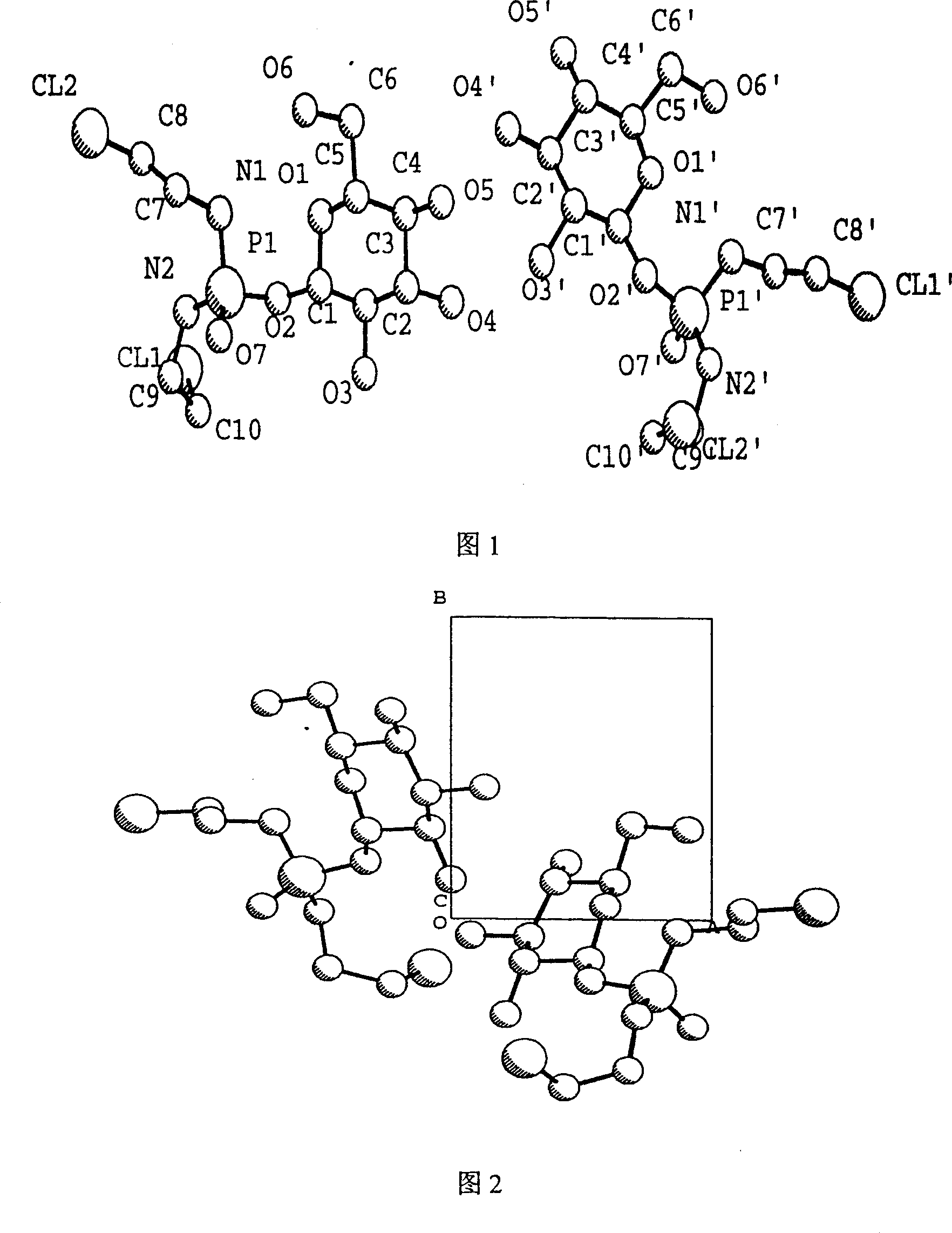 Glucose phosphonic amide crystals and preparation process and use thereof