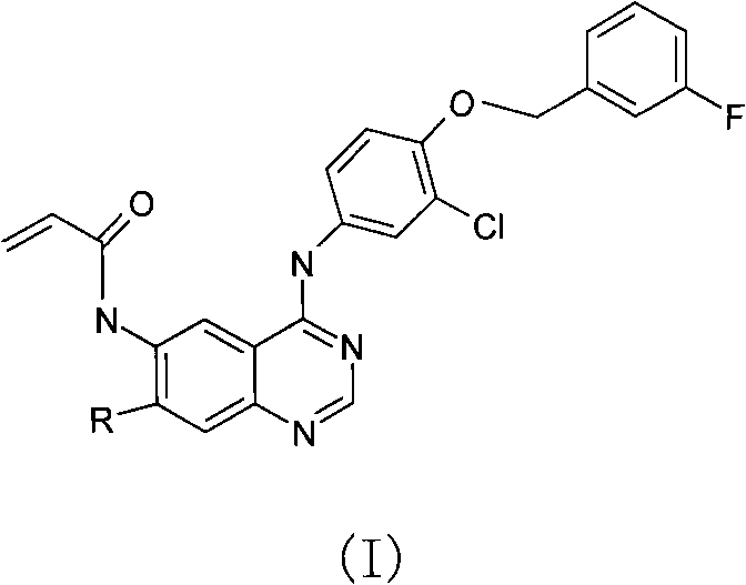 Pharmacy use of 4-aniline quinazoline derivatives