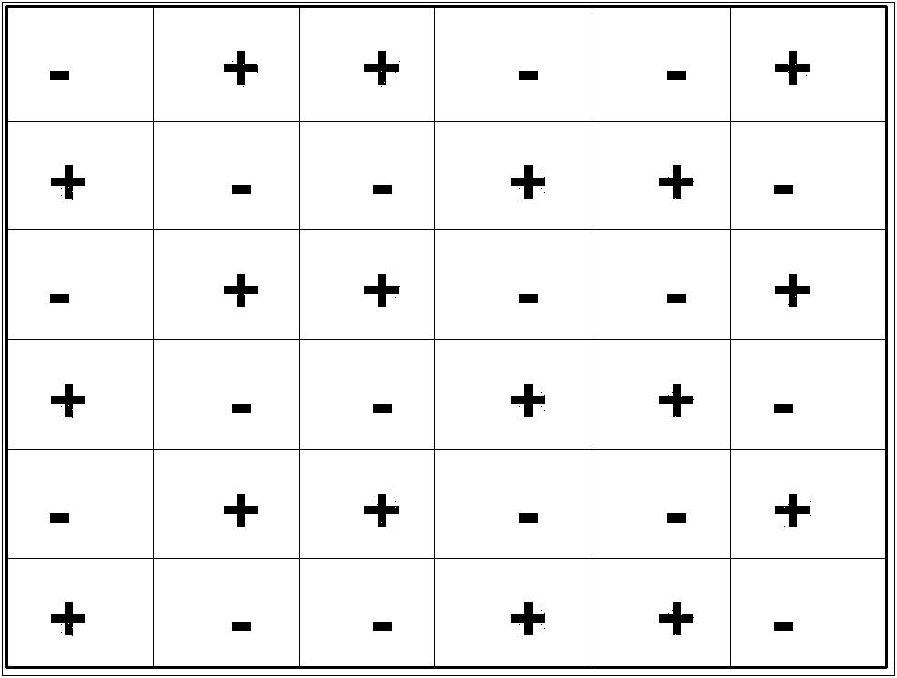 Bigrid horizontal pixel reversal driving method