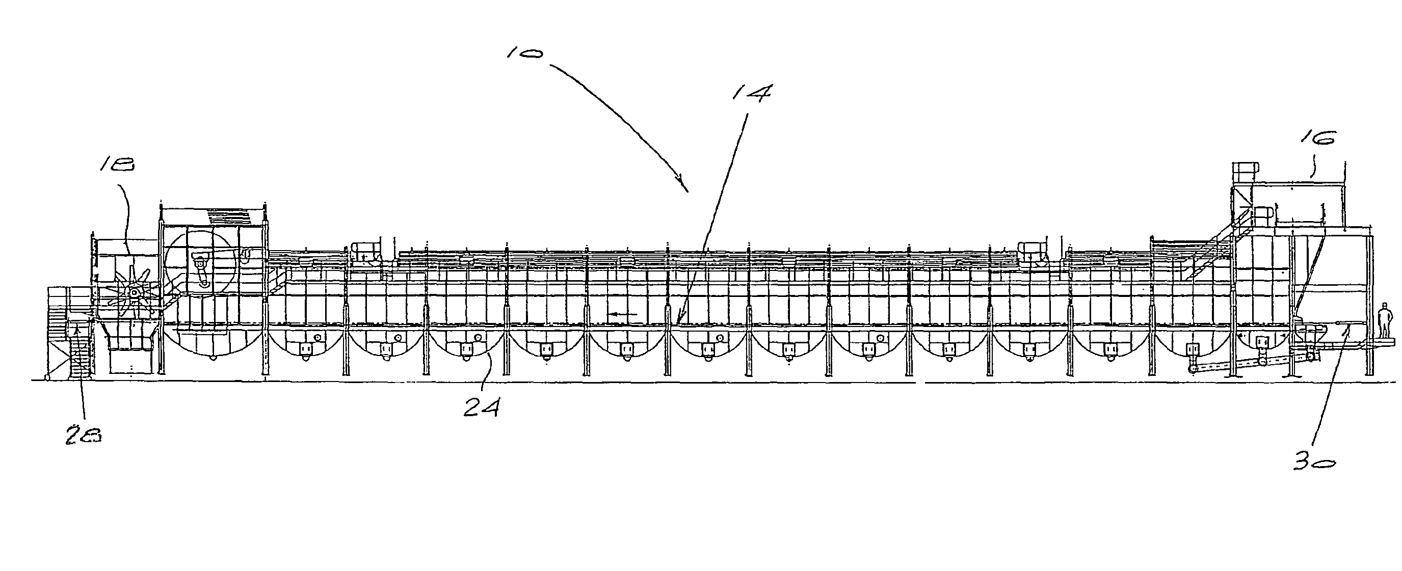 Method and apparatus for transporting a product within a diffuser