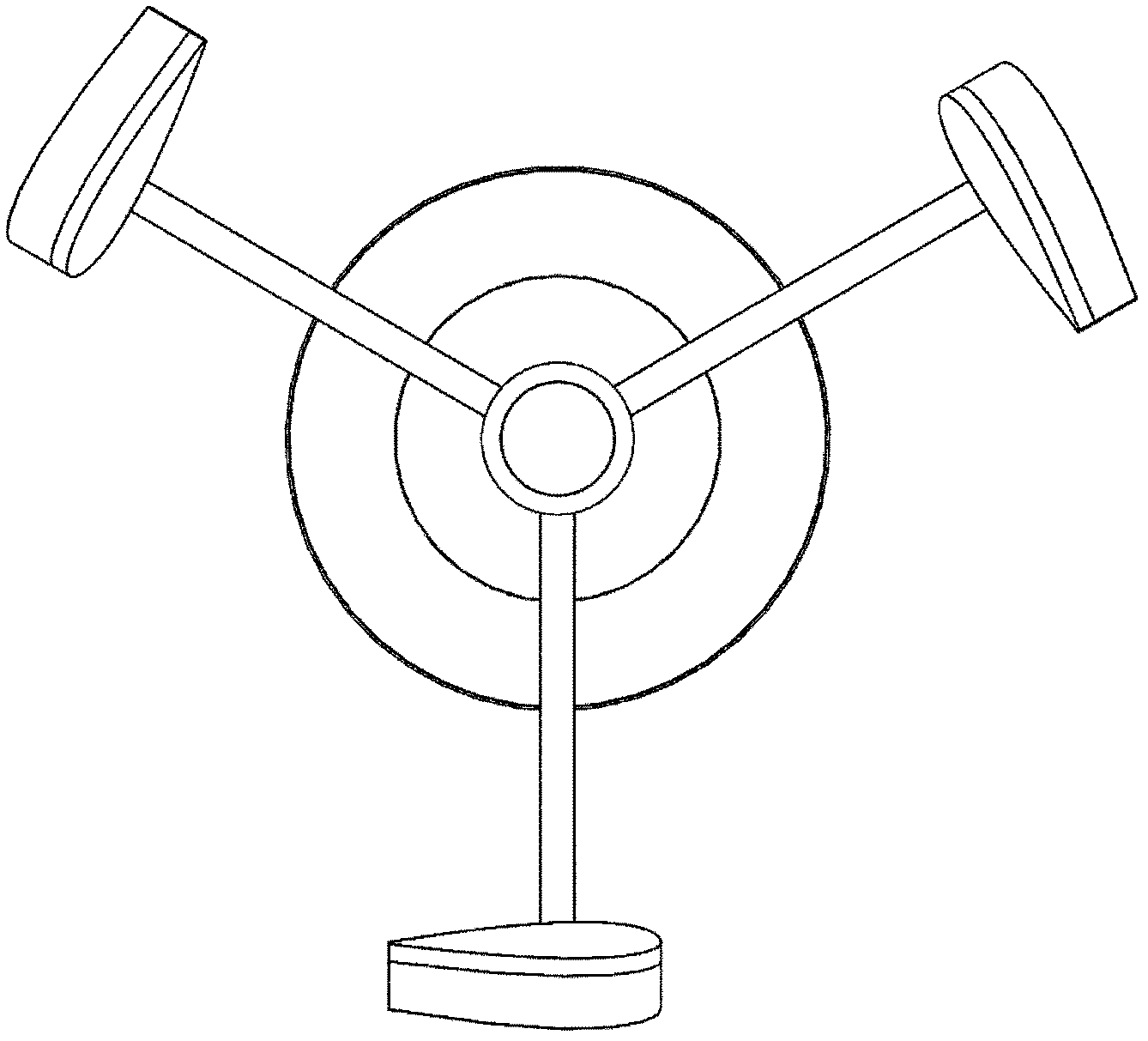 Blade and impeller of vertical shaft wind driven generator