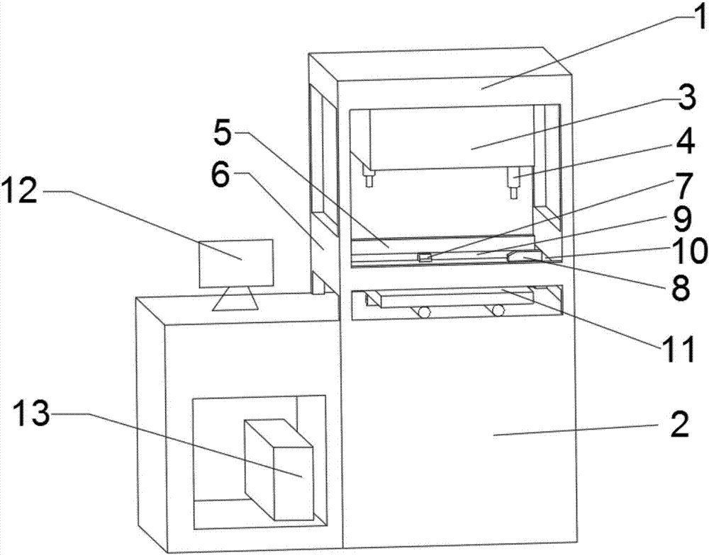 Binocular positioning solar cell module trimming device