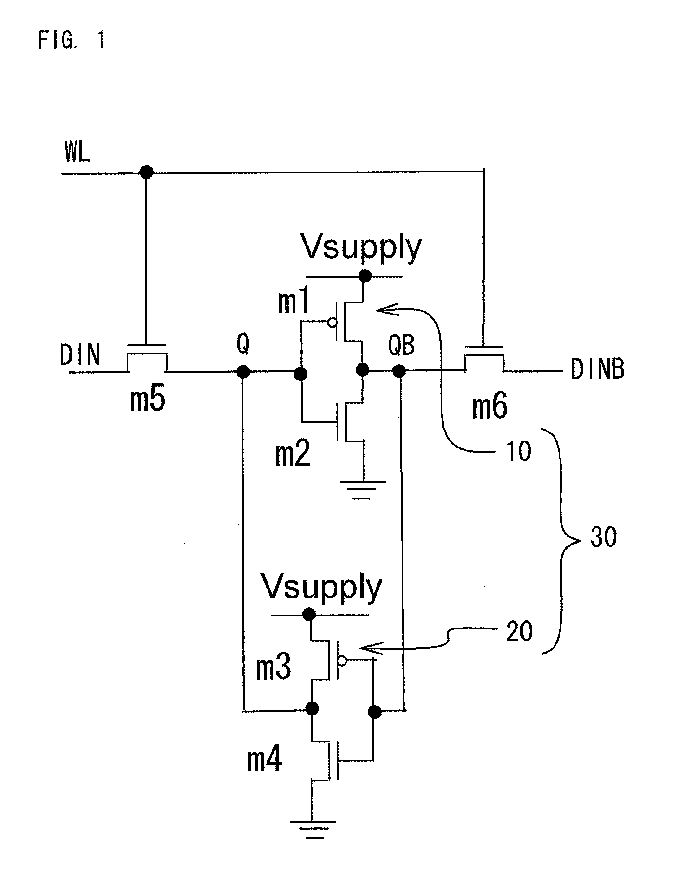 Nonvolatile sram/latch circuit using current-induced magnetization reversal mtj