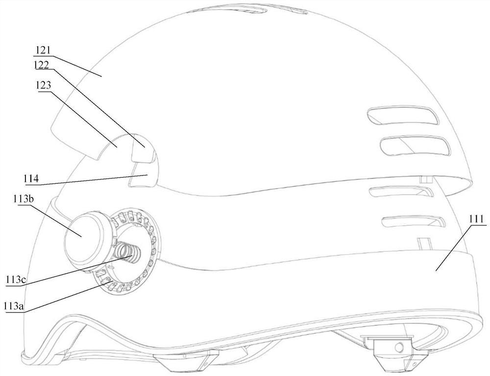 Helmet upper shell, helmet main shell and helmet